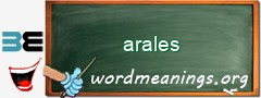 WordMeaning blackboard for arales